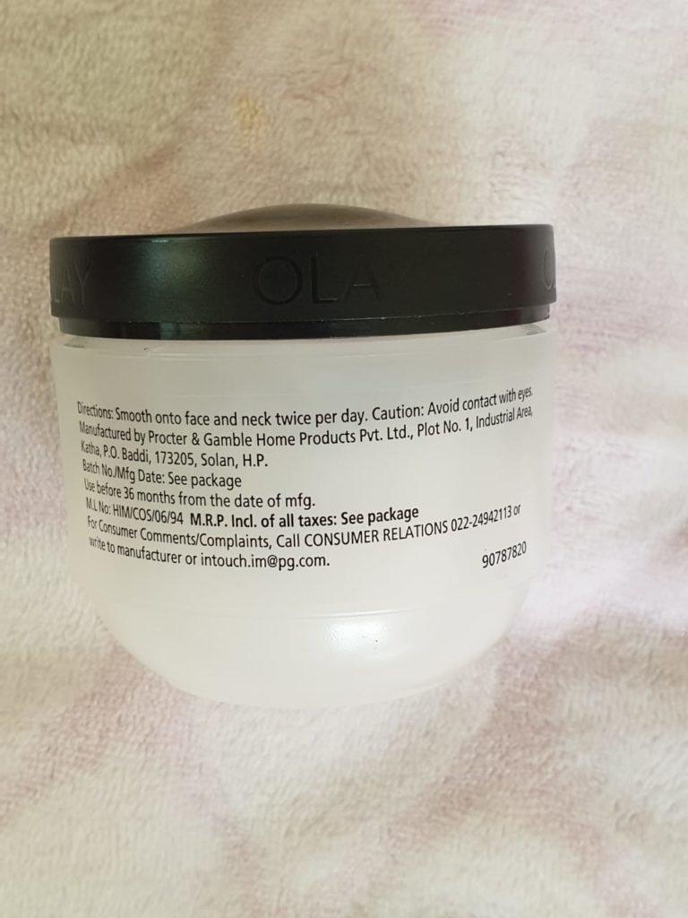 OLAY MOISTURIZING CREAM INGREDIENTS 